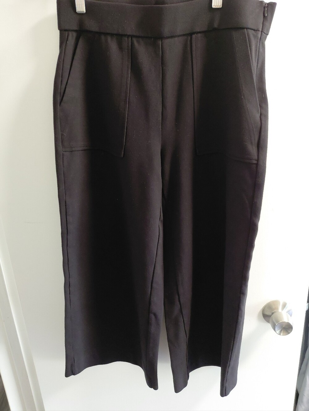 J. Crew 365 Black Ankle Cropped Wide Leg Pants